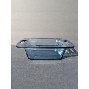 Pale Blue clear Pyrex Glass Deep Loaf Pan 1.5 Litre Casserole Dish | Made in USA